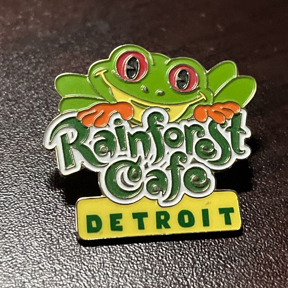 Rainforest Cafe Detroit Michigan Cha! Cha! Tree Frog Mascot Lapel Hat Pin